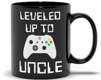 Leveled Up To Uncle Mug, New Uncle Mug, Uncle To Be Gift, Uncle To Be Coffee Mug, New Uncle Cup, New Uncle Gift, New Uncle Announcement Mug