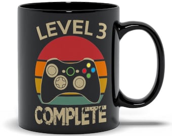 Level 3 Complete Mug, 3 Year Anniversary Coffee Mug, 3rd Anniversary Gift For Husband, Level 3 Complete Gamer Mug, Gamer Dad Gift, Level 3