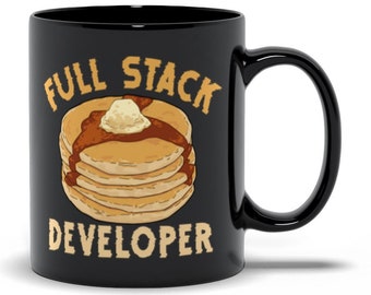 Full Stack Developer Mug, Computer Programmer Gift, Software Developer Coffee Cup, Tea Mug For Coder, Funny Nerd Present, Web Coder Gift