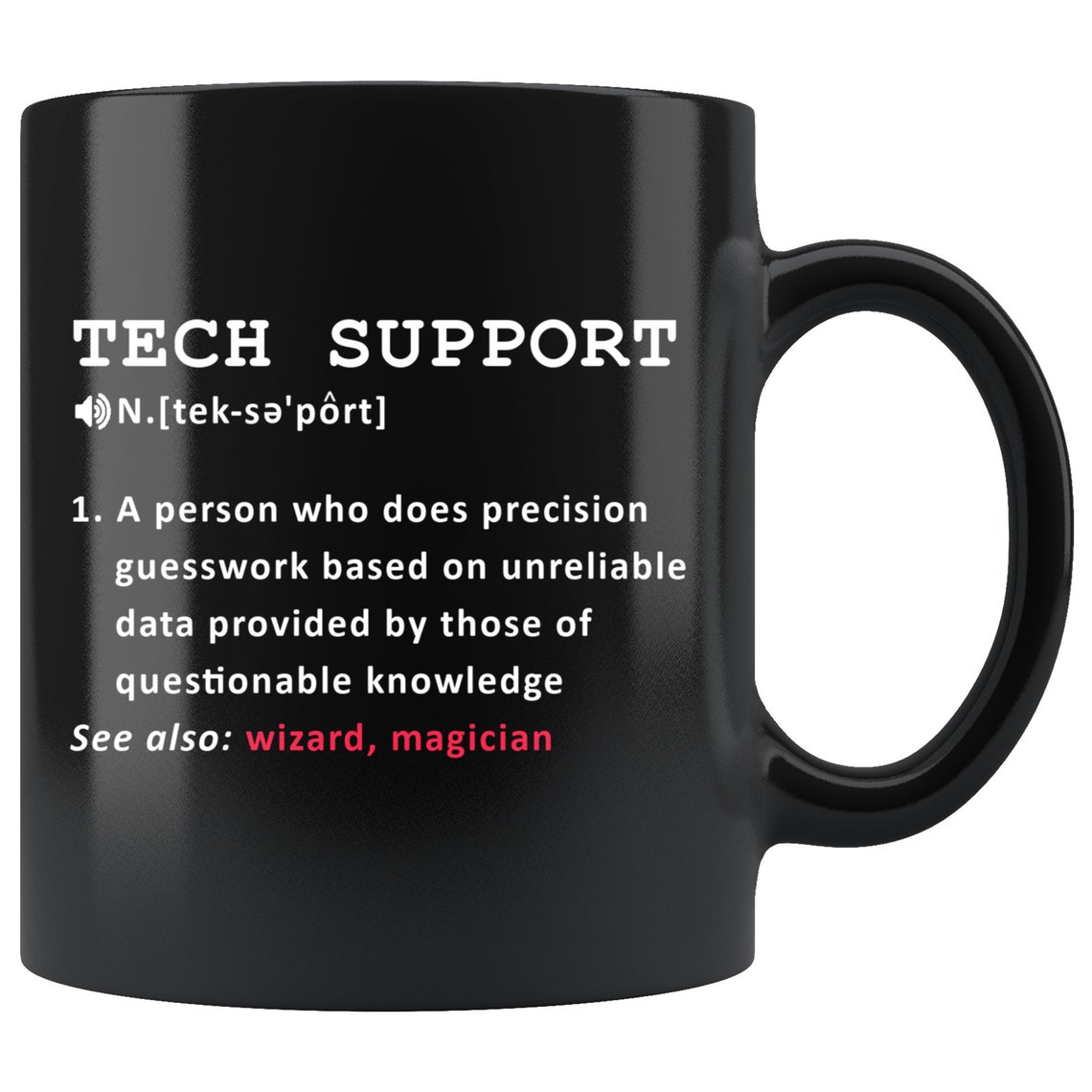 Tech Support Definition Mug Helpdesk Coffee Mug Sysadmin Etsy