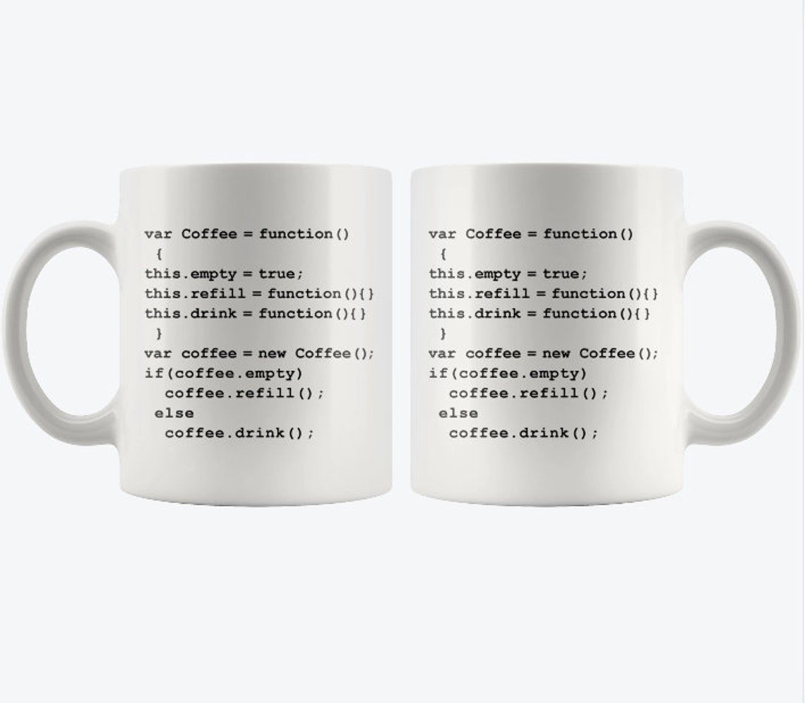 Javascript Coffee Mug Javascript Mug C Cofee Mug C | Etsy