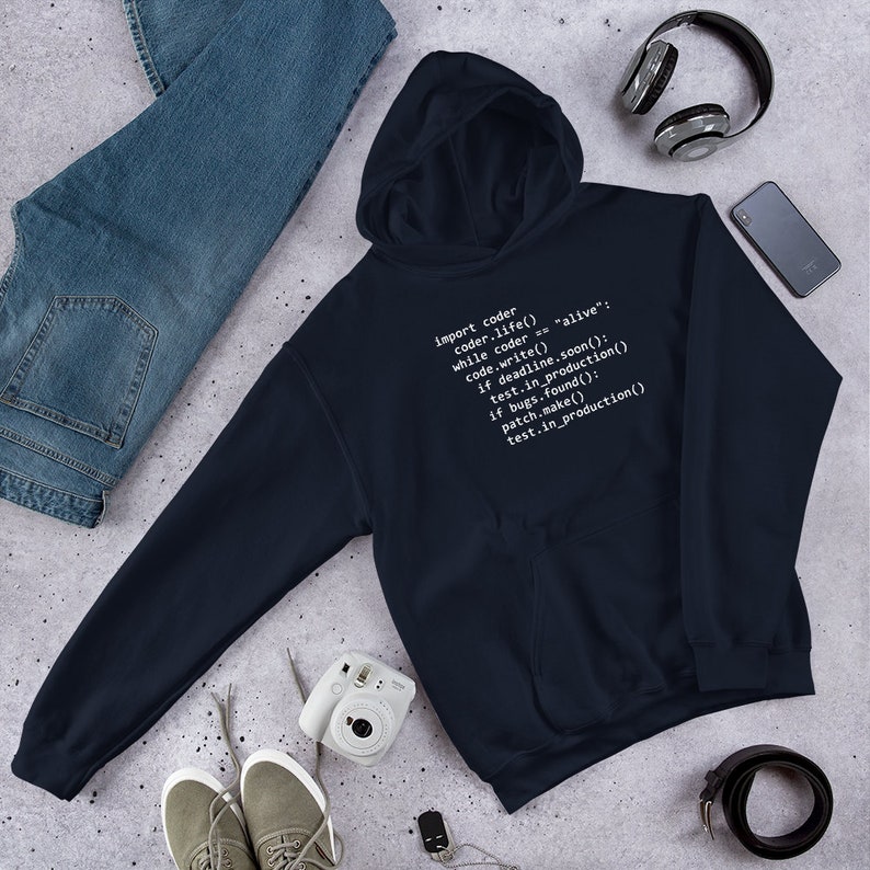 Python Code Geschenk, Python-Programmierung Hoodie, Python Hoodie, Software-Ingenieur Geschenk, Software-Entwickler Geschenk, Programmierer Hoodie, Coder Geschenk Navy