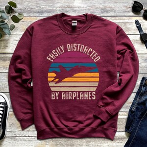 Airplane Sweatshirt, New Pilot Gift, Airplane & Aviation Hoodie ...