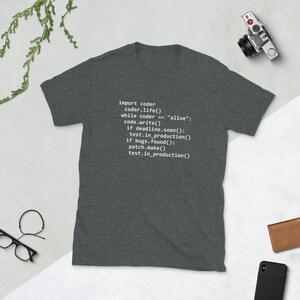 Python Code Shirt, Software Engineer Gift, Python Programming Shirt ...
