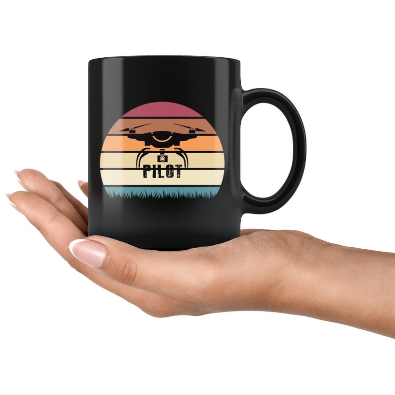Drone Coffee Mug, Retro Drone Mug, Drone Design Mug, Drone Pilot Mug, Drone Lover Gift, Drone Coffee Cup, Drone Quadcopter Mug image 4