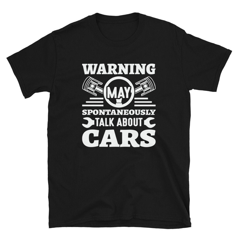 Funny Car Guy Shirt Talk About Cars Tee For Car Enthusiast Gifts Mechanic T-Shirt For Him Men's Mechanic Tshirts Boyfriend Gift for Husband
