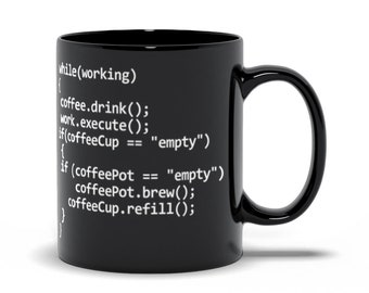 Javascript Programming Mug, C Programmer Mug, Java Coffee Mug, Funny Programmer Mug, Software Developer Mug, Java Code Mug, Coder Coffee Cup