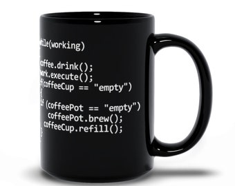Programmer Mug, Javascript Coder Cup, C Programming Mug, Java Coffee Cup, Programmer Cup, Web Developer Mug, Java Coder Mug, Engineer Mug