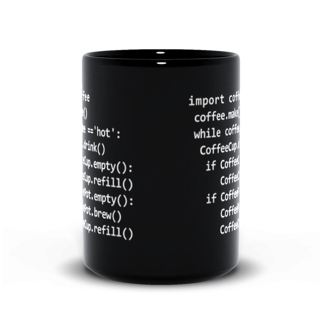 Python Code Mug Python Programming Mug Python Coffee Mug - Etsy