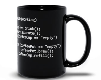 Tazas de programación para él, taza de programador Java, taza de café Javascript, taza de regalo de cumpleaños de ingeniero de software divertido, regalo de desarrollador C, taza de código Java