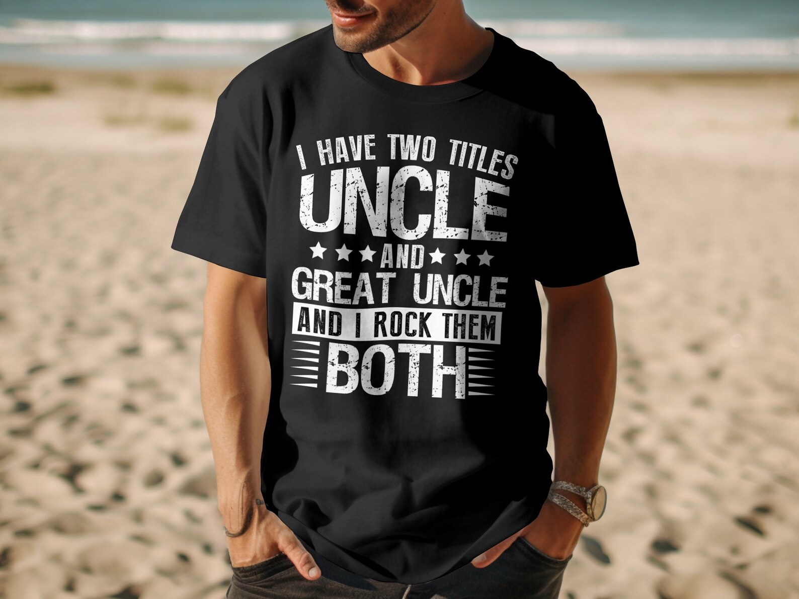 Uncle and Great Uncle T-shirt, Fun Family Gift, Mens Graphic Tee, I ...