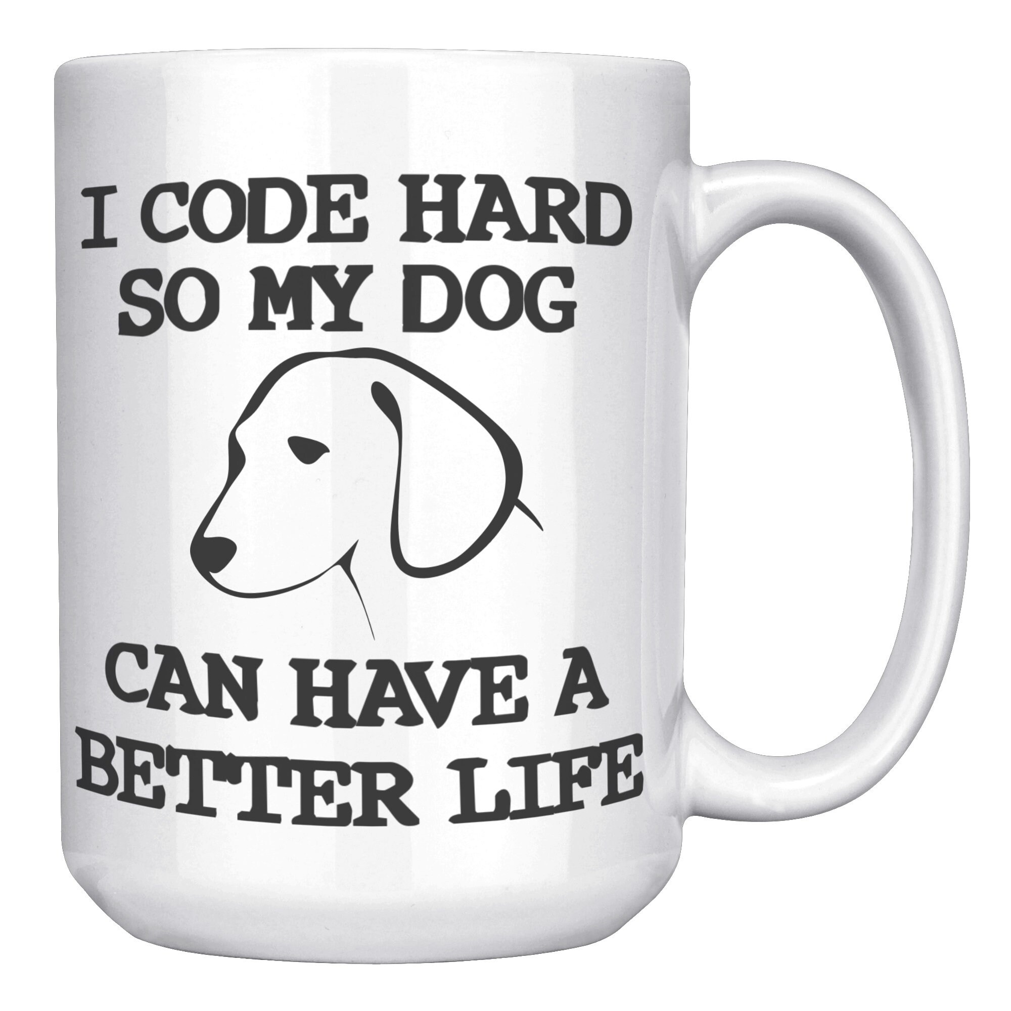 I Code Hard so My Dog Mug, Funny Programmer Gift, Software Developer ...