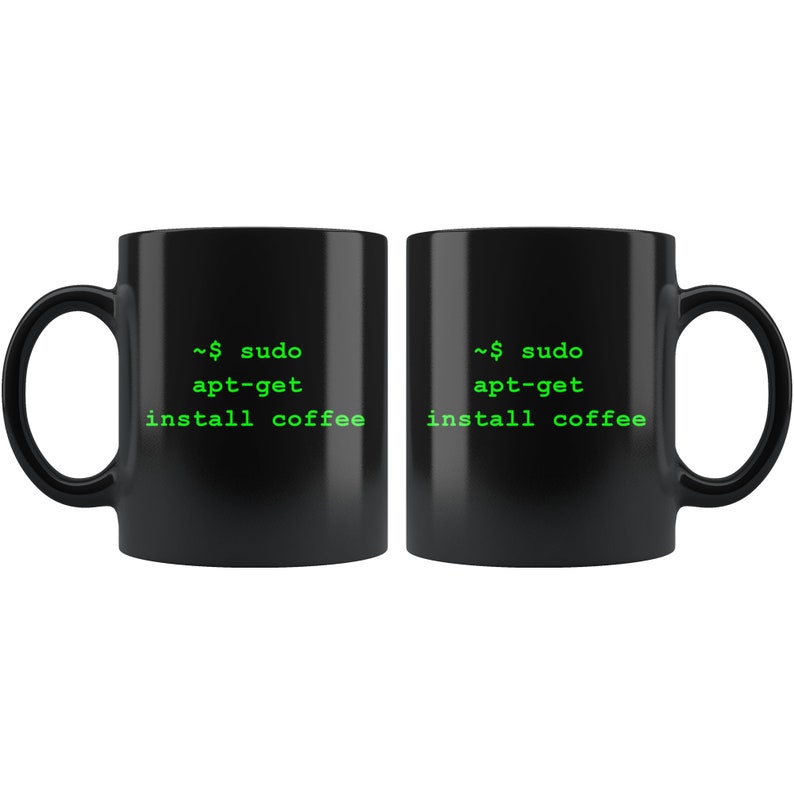 Taza de Linux, regalo de Linux, Linux Apt Get Install Coffee, taza de Ubuntu, taza de café de Linux, taza de Debian, taza de codificador, taza de Unix, Sudo Apt Get Mug, Linux imagen 3