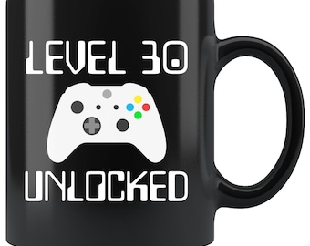 30th birthday Gift for Man / Level 30 Unlocked Mug / 30th Birthday Gamer Mug / 30th Birthday Coffee Cup / Gamer Gift / 30th Bday Cup