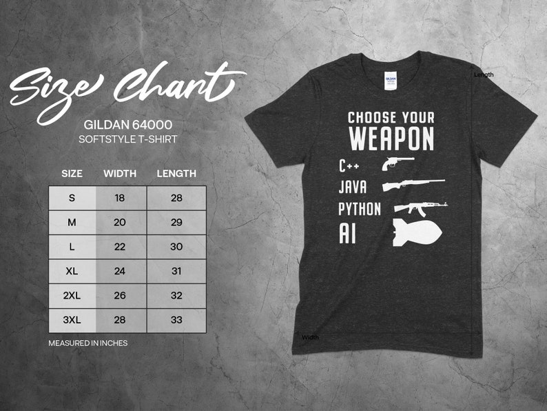Choose Your Weapon T-shirt, Programming Languages, Funny C++ Java ...