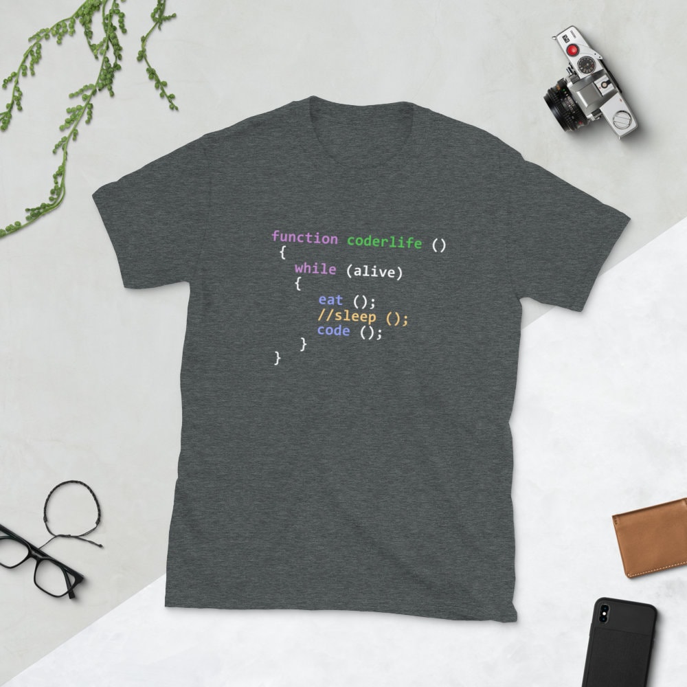 Programmer Shirt, Javascript Shirt, Eat Sleep Code Repeat Tshirt, Web ...
