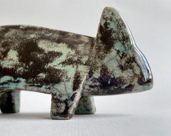 Keramikskulptur Chamäleon, Skulptur, Raku, Figurine, Haustiere, Reptilien, Tier, Geburtstagsgeschenk, Kunst, Ton, Keramik, handgemacht, Natur