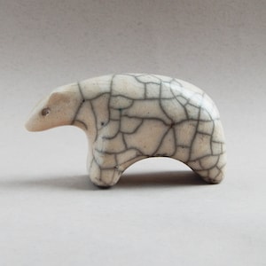 Ceramic figure &quot;Polar bear&quot;, Raku ceramics, figurine, Christmas decor, Christmas present, polar bear,animals,art,birthday present,minimalism