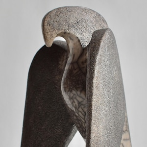 Ceramic sculpture &quot;Eagle&quot; garden ceramics, clay sculpture, art,  figurines,birds, christmas gift, original gift, shelf decor, rustic