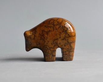 Ceramic figure "Brown bear ", Raku ceramics, figurine, Christmas decor,Christmas present, polar bear,animals,art,birthday present,minimalism