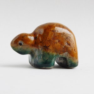 Ceramic figure Turtle, Raku ceramics, figurine, Christmas decor, Christmas present, prespoppy, animals, art, birthday present, minimalism image 8