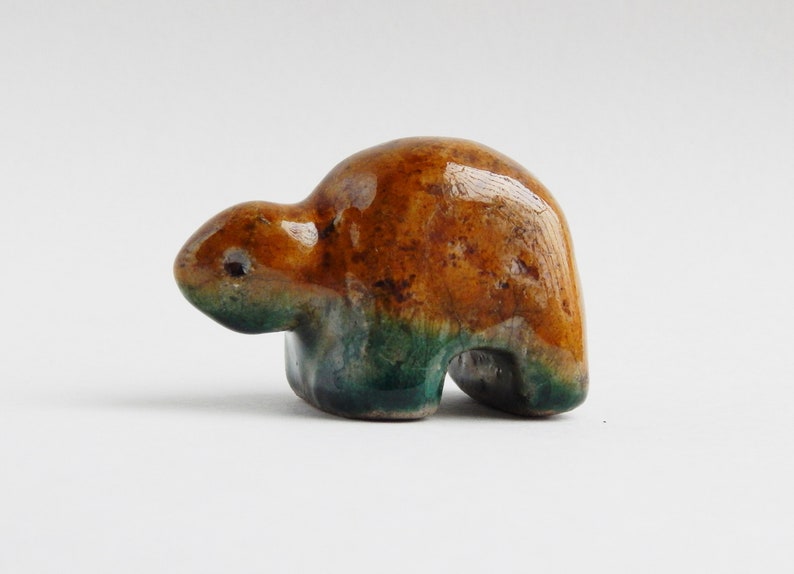 Ceramic figure Turtle, Raku ceramics, figurine, Christmas decor, Christmas present, prespoppy, animals, art, birthday present, minimalism image 8