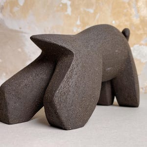 Ceramic sculpture-Mountain Goat. Clay figurine art handmade natural materials interior original gift collecting custom pet sculpture image 6
