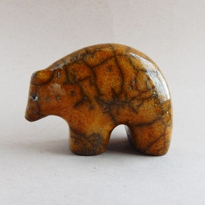 Ceramic figure Brown bear , Raku ceramics, figurine, Christmas decor,Christmas present, polar bear,animals,art,birthday present,minimalism image 1