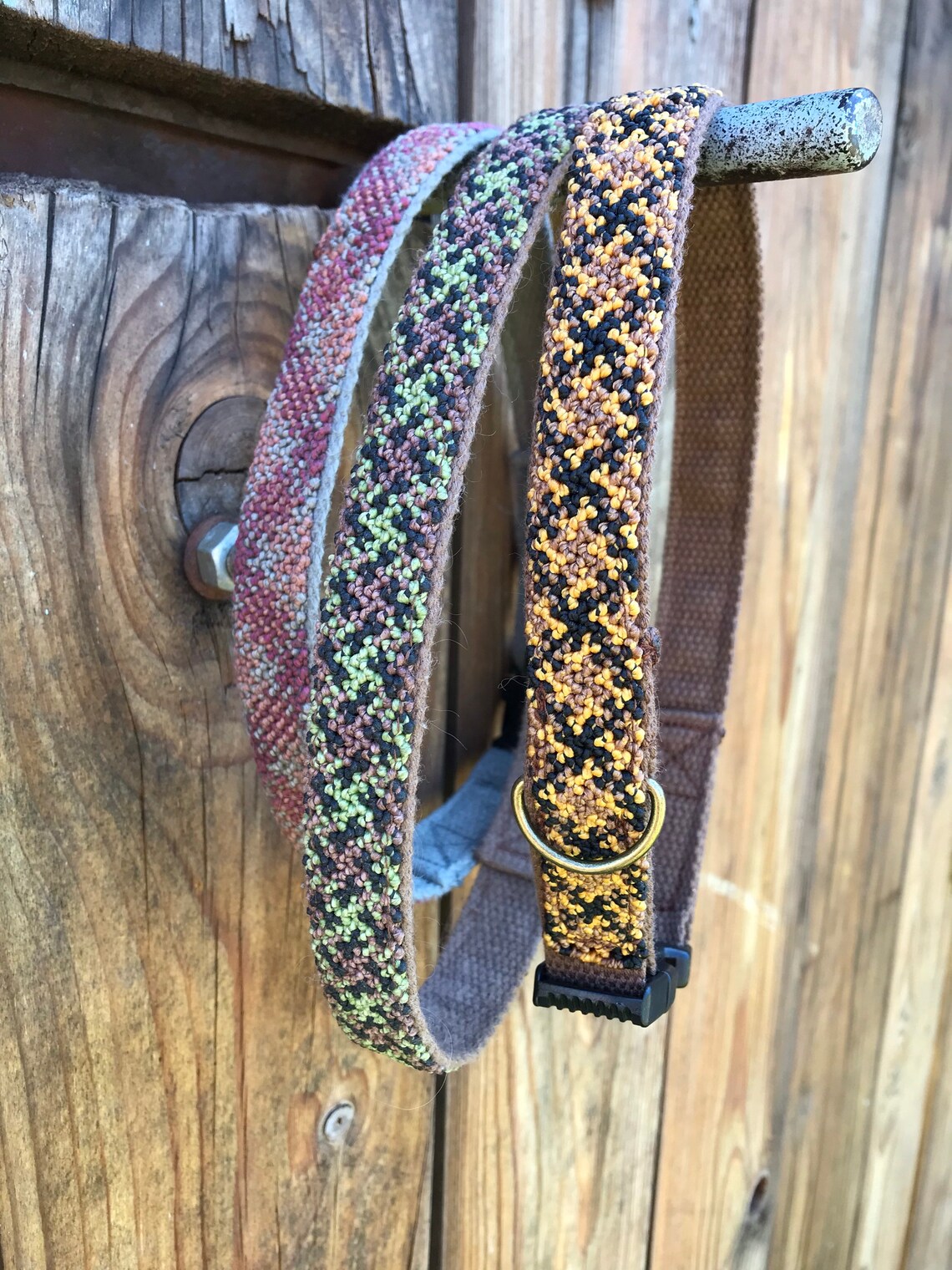 Macrame dogs collar in your desired colors and desired length Etsy
