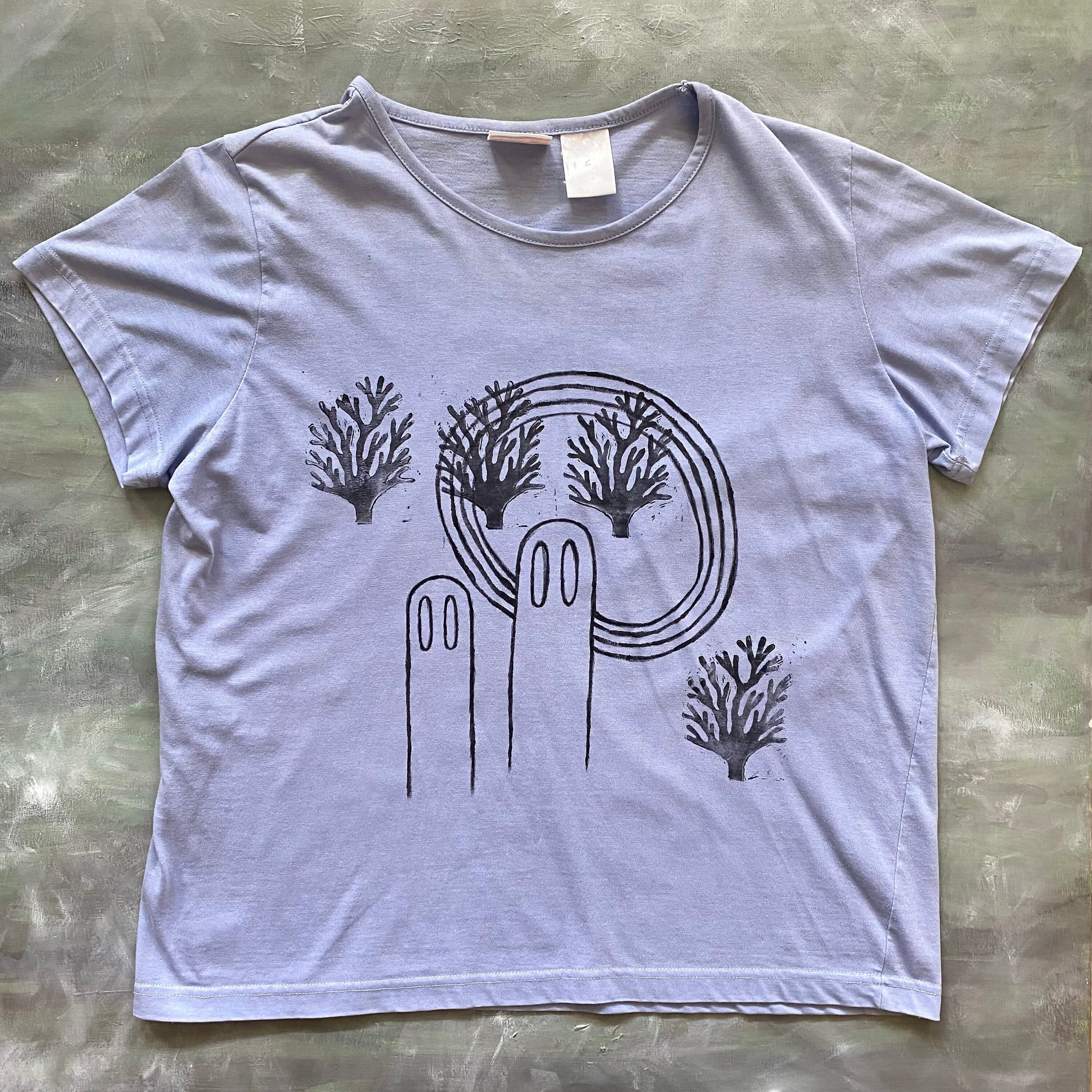 Hand Painted Light Blue Sustainable T 