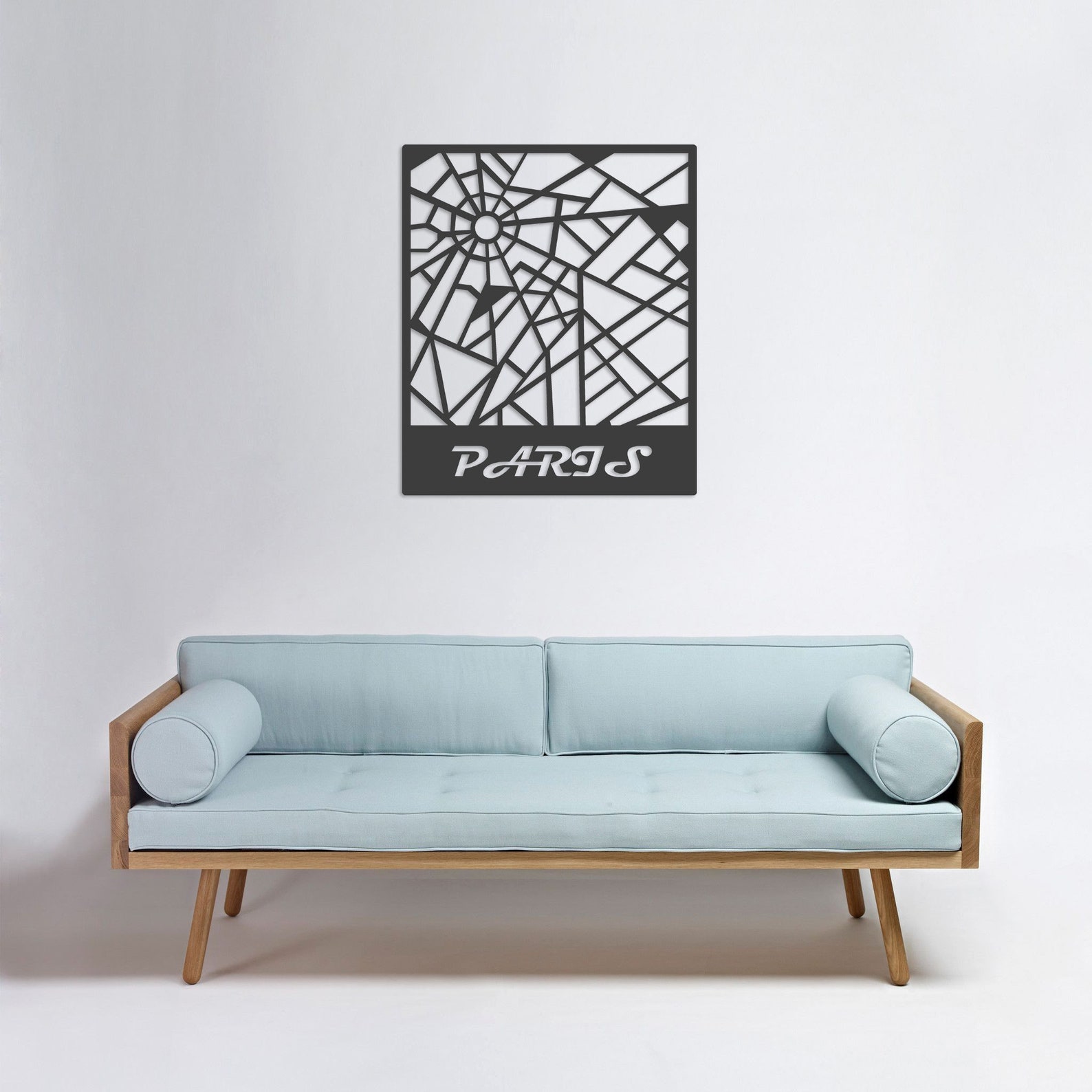 Paris Map Metal Art Wall Decor Paris City Art Wall Hanging Etsy