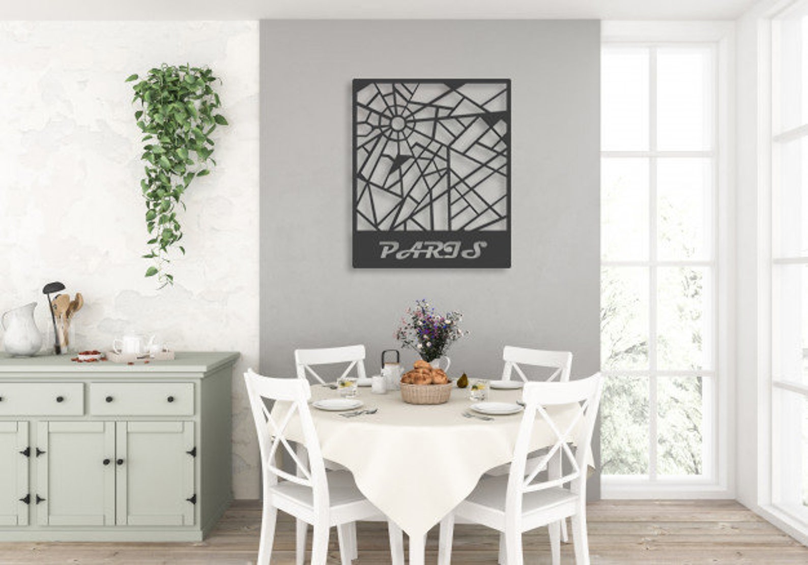 Paris Map Metal Art Wall Decor Paris City Art Wall Hanging Etsy