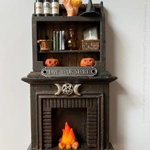 Witch’s Cabinet Halloween Apothecary Witches Hutch (1:12 scale)