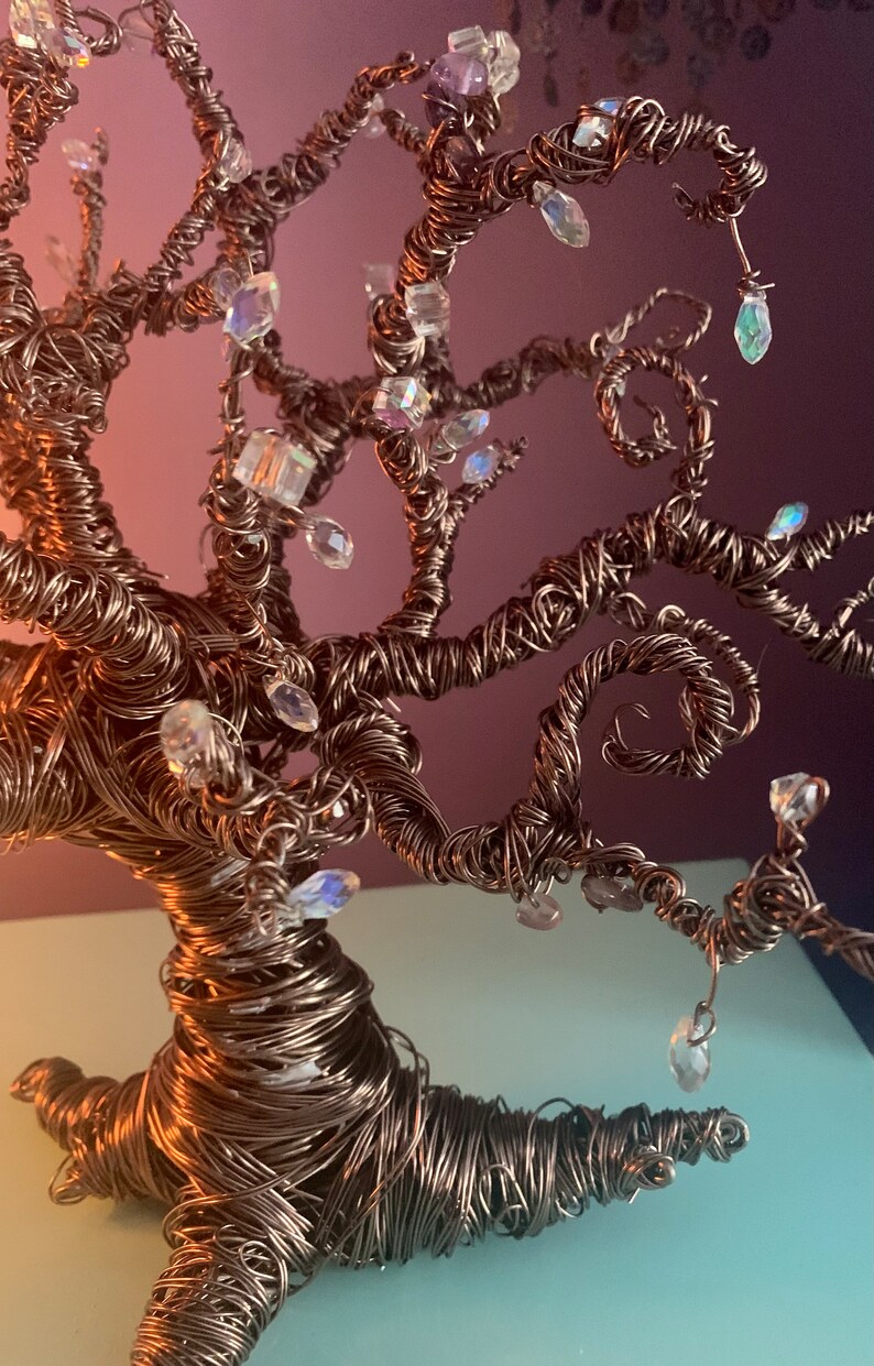 Wire Tree With Crystals - Etsy