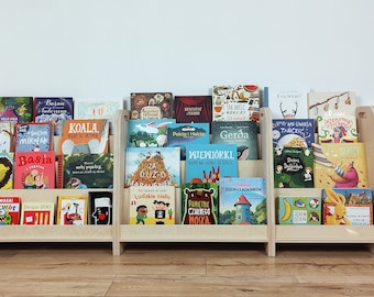 Libreria montessori in legno, compensato premium, design scandinavo moderno