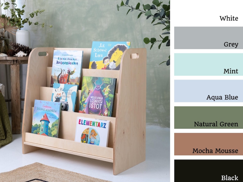 Baltic Birch Plywood Kids Bookshelf, Montessori Style image 10