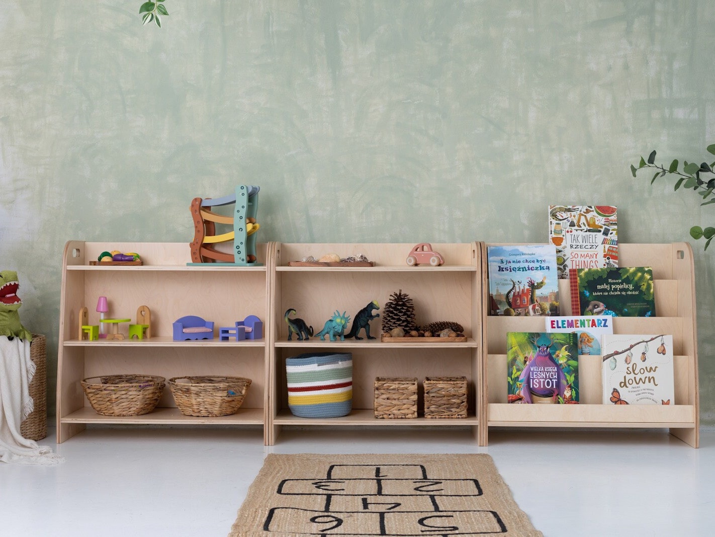 Lot de 3 étagères murales Montessori étagères chambre - Ciel & terre