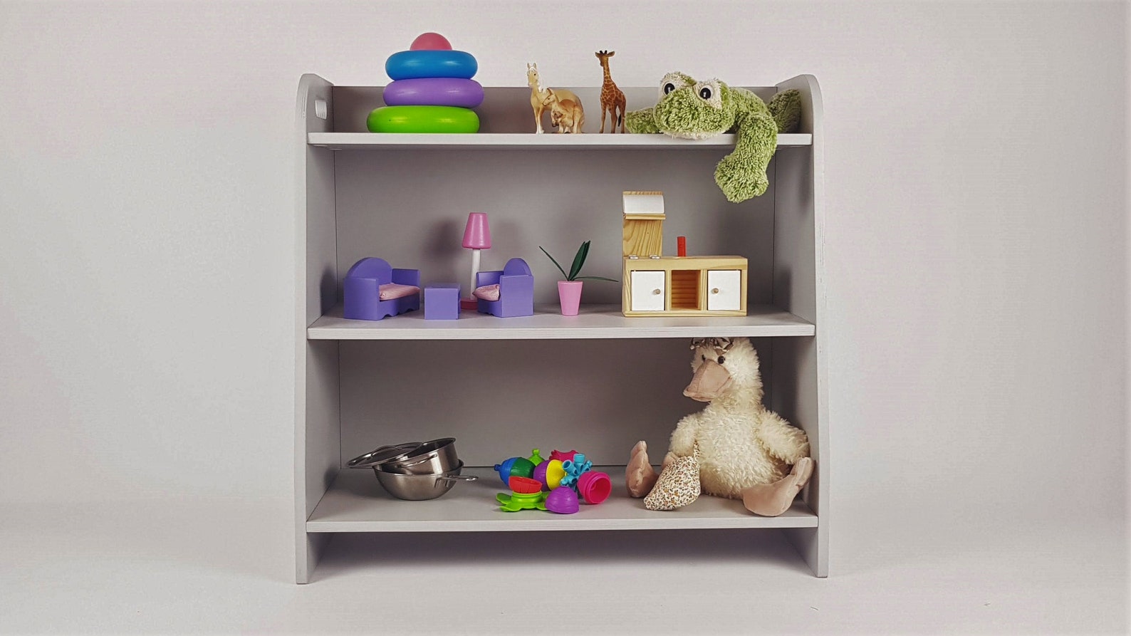 Toy Shelf Montessori Toy Shelf Modern Toy Shelf Plywood Etsy