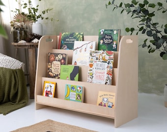 Libreria in compensato, libreria per bambini, mensola per bambini, libreria moderna, libreria montessori