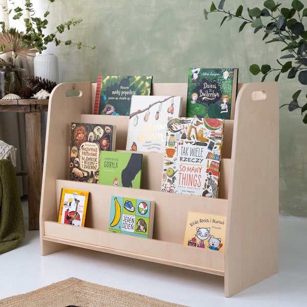 Plywood bookshelf,  Kids bookshelf, , shelf for kids, modern bookshelf, montessori bookshelf