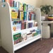 white montessori bookshelf, plywood bookshelf, Kids bookshelf, , shelf for kids, modern bookshelf,