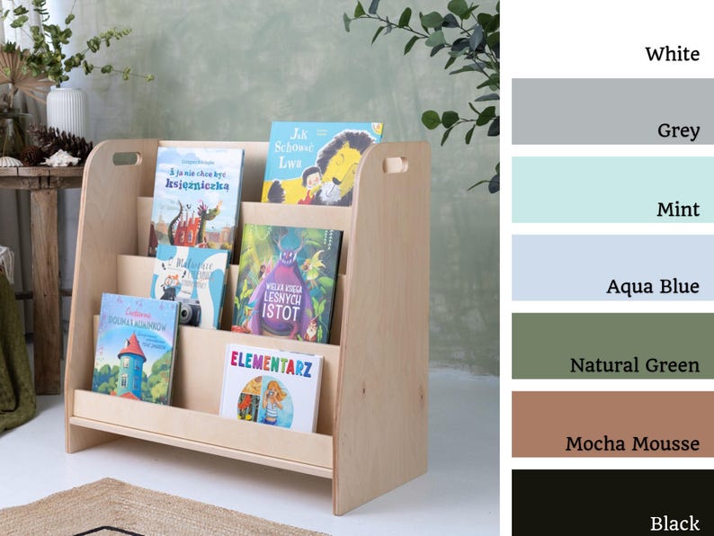 montessori bookshelf, plywood bookshelf, Kids bookshelf, , shelf for kids, modern bookshelf, personalization image 10