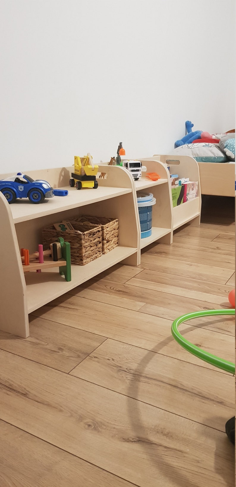 SET of 2x Small Montessori Shelves Toodler Storage Book Case Etsy