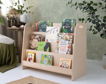 montessori  wooden bookshelf, personalization