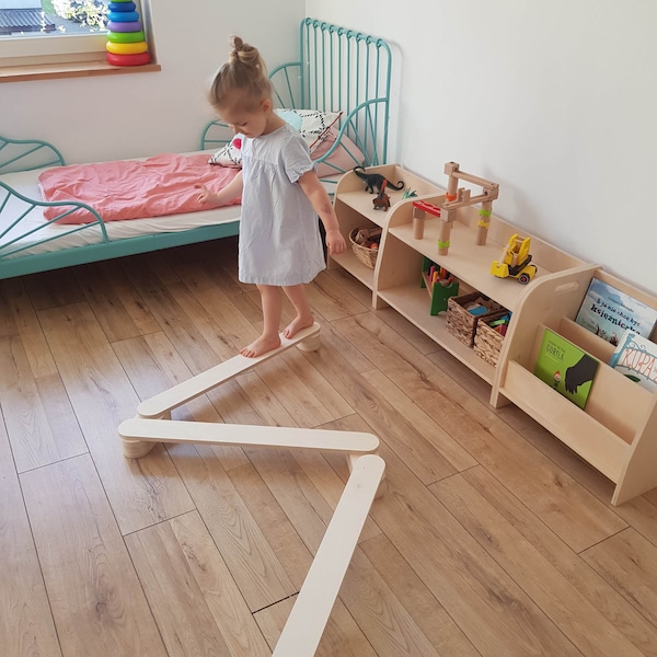 Holz Schwebebalken für Kinder, Akrobat Balken, Geschenk für Kinder