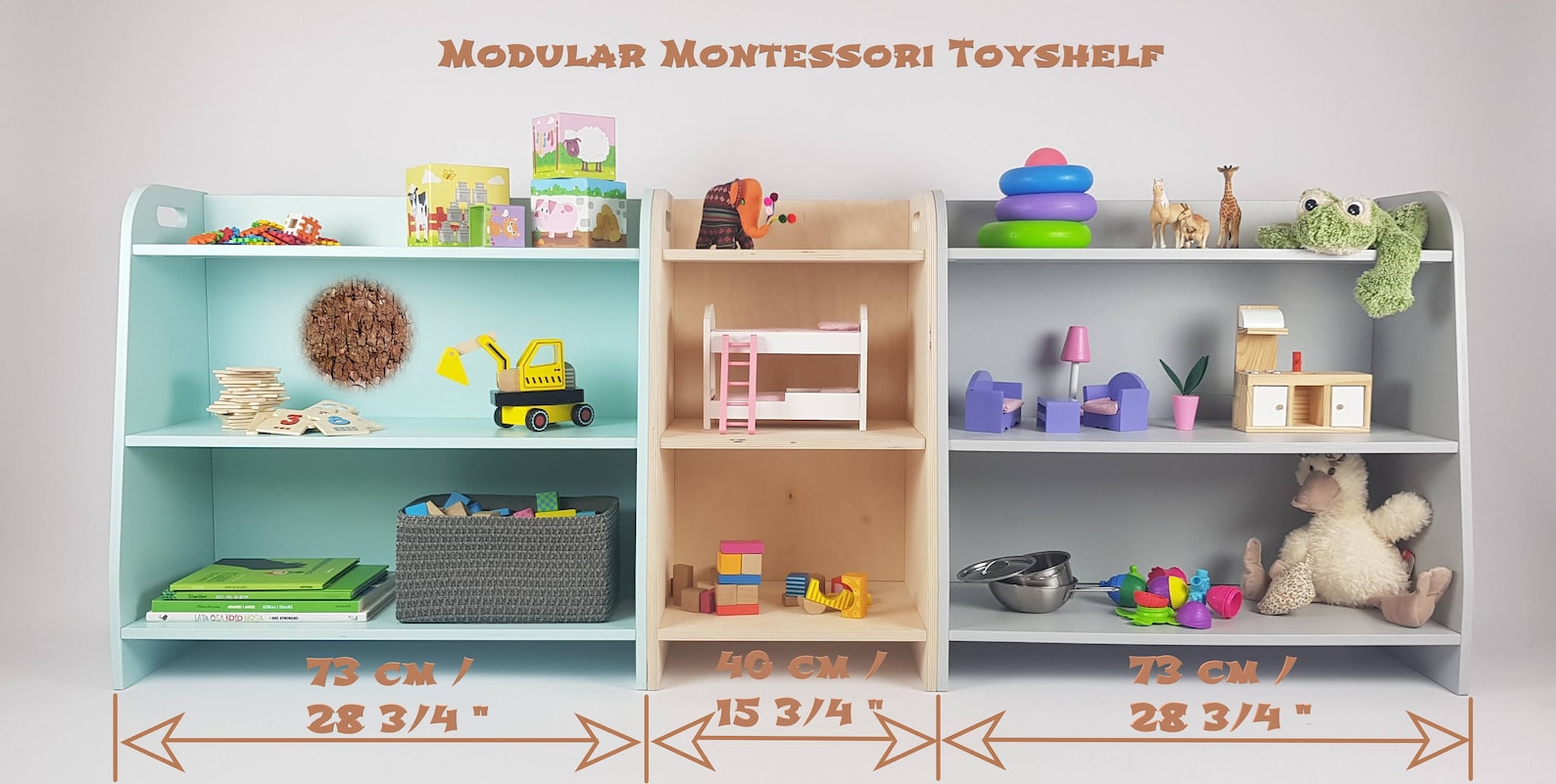 Toy Shelf Montessori Toy Shelf Modern Toy Shelf Plywood Etsy