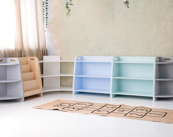 モンテッソーリ棚3枚、子供用収納本棚、おもちゃ棚2枚セット - Etsy 日本