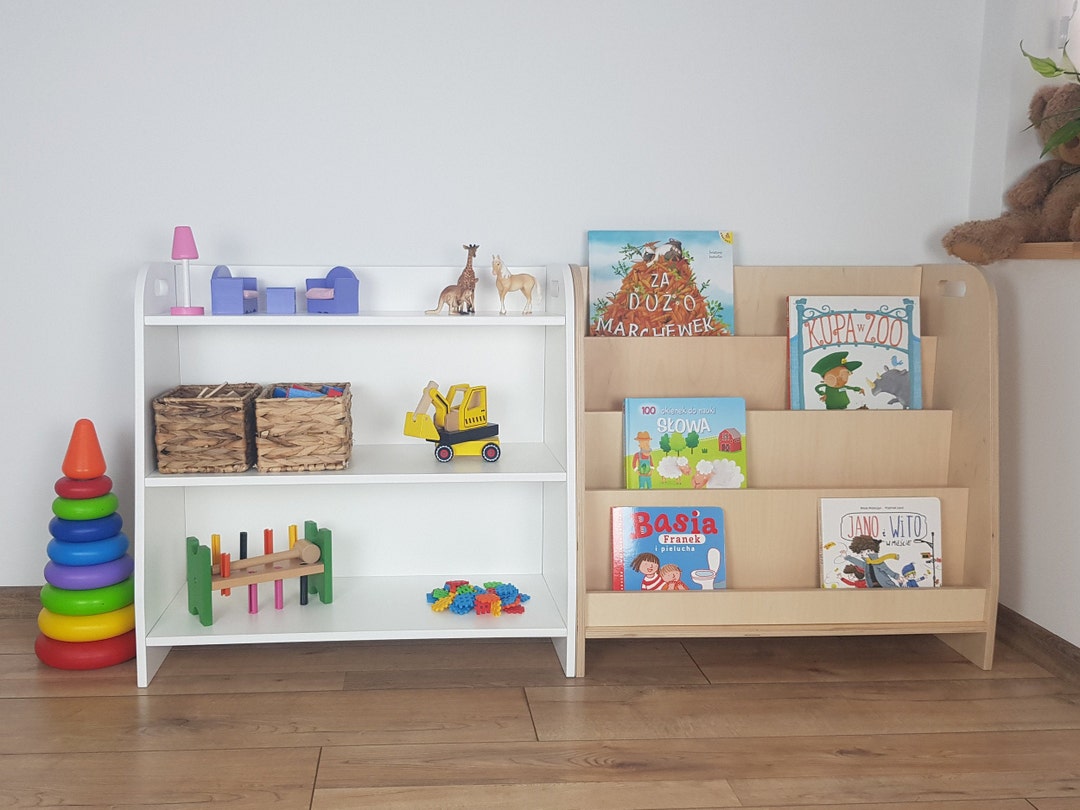SET of 2x Montessori Shelves Childrens Storage Book Case and Etsy