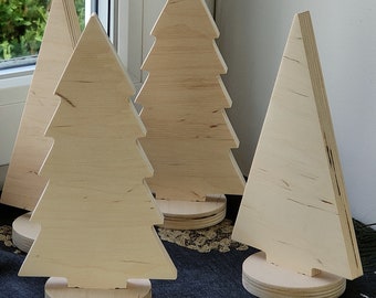 Sapin de Noël en bois, cadeau simple, décoration DIY, plaisir à peindre