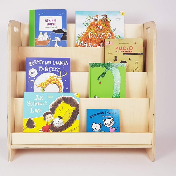 Large montessori bookshelf, plywood bookshelf,  Kids bookshelf, , shelf for kids, modern bookshelf,